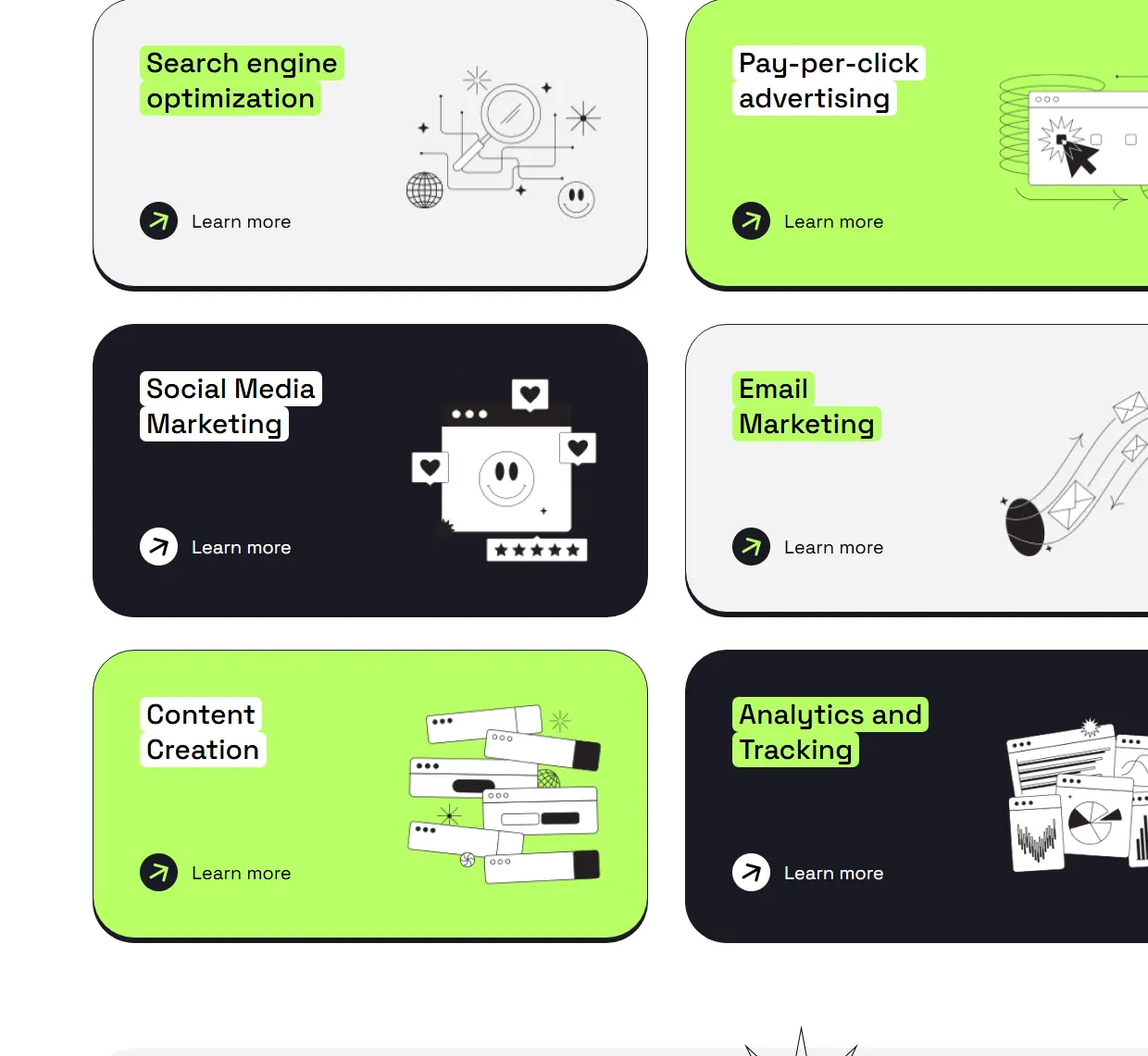 Anima: the services cards at 1240px