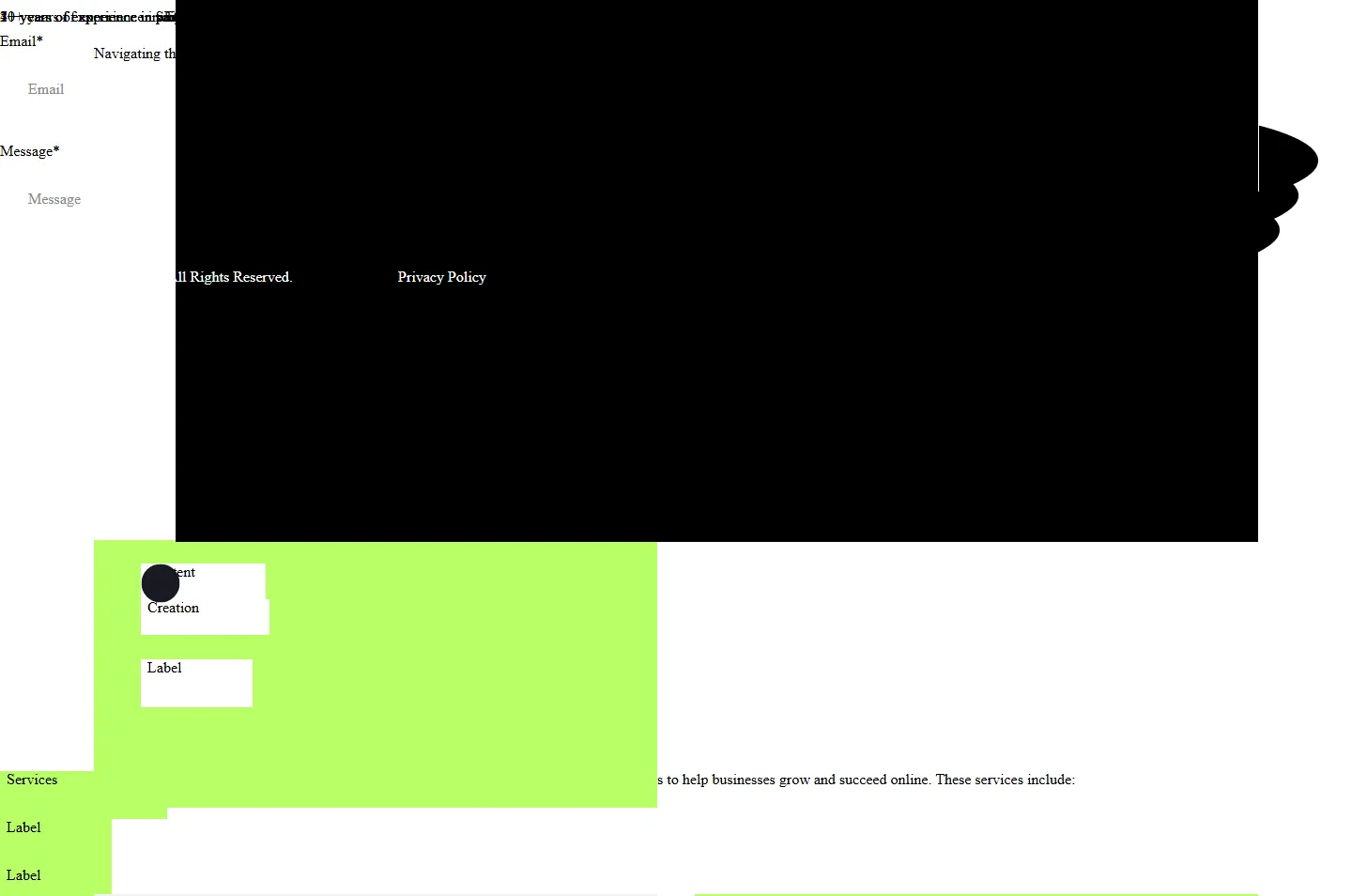 FigmaToCode: the hero section at 1440px
